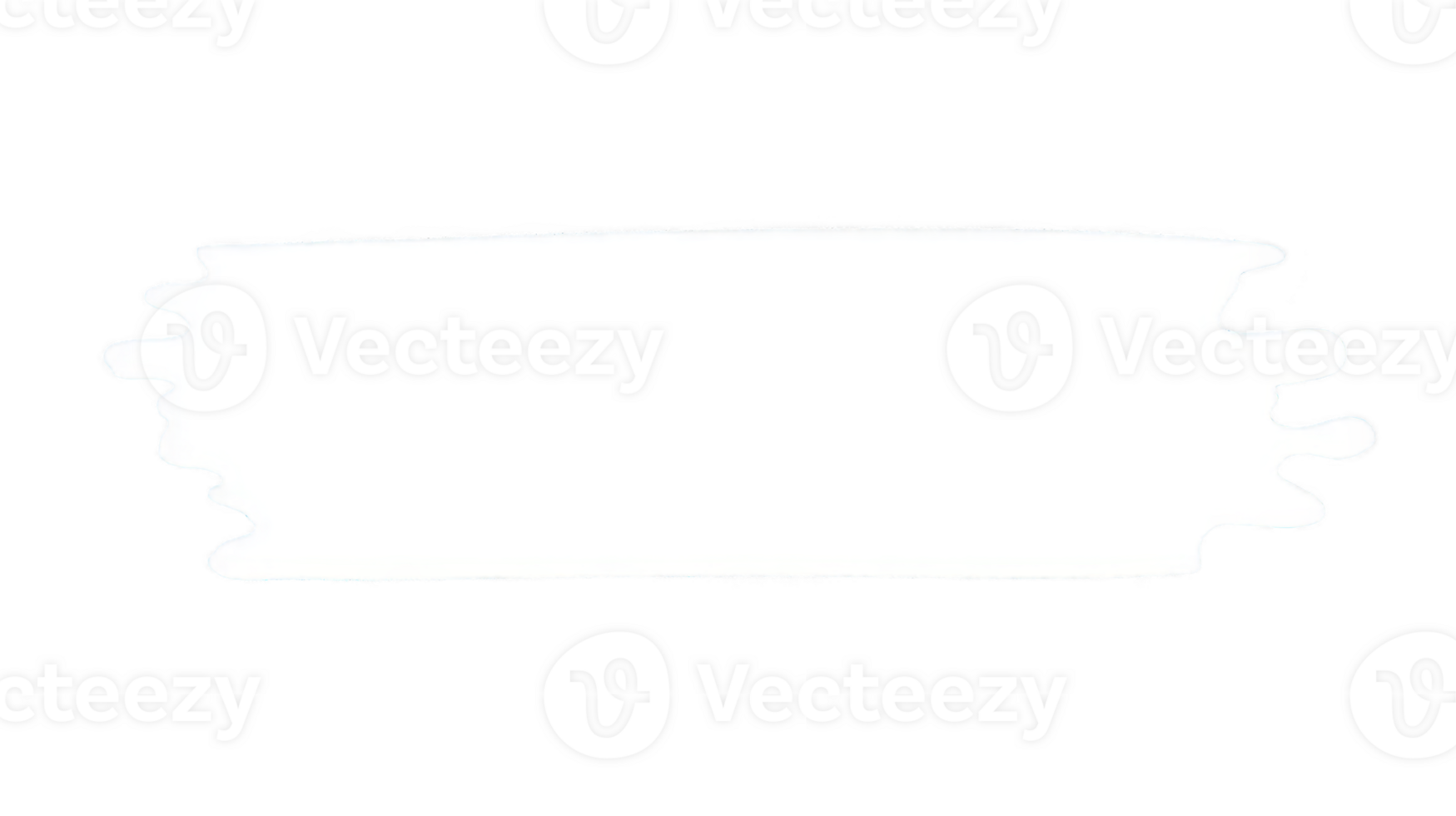 White paint brush stroke isolated on transparent background, abstract hand drawn rectangle shape with rough edges, artistic design element for banner, frame, or text highlight png