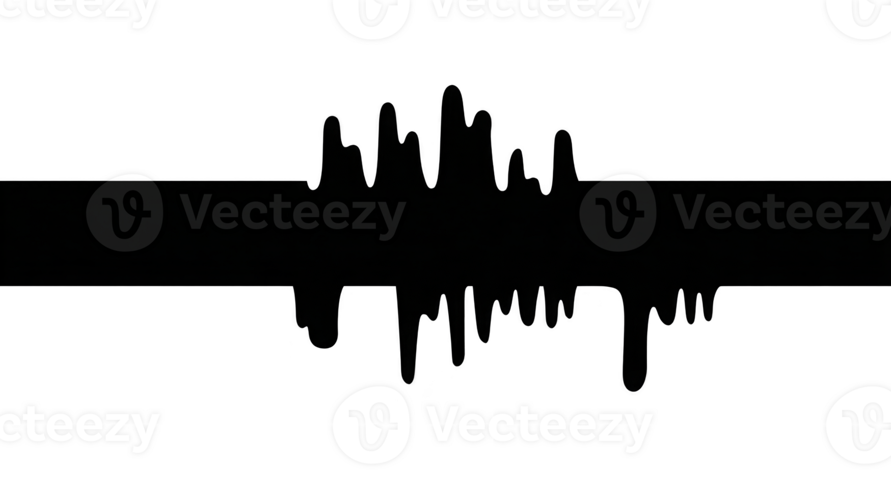 Abstract black sound wave illustration, isolated on transparency background, representing audio, music, or voice recording, with modern and minimalistic style for creative design projects png