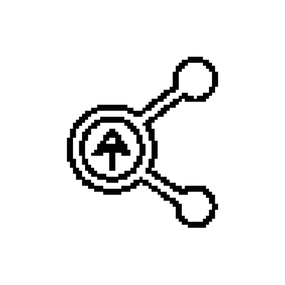 Connected node network sign symbol depicts interconnection communication or data sharing system vector