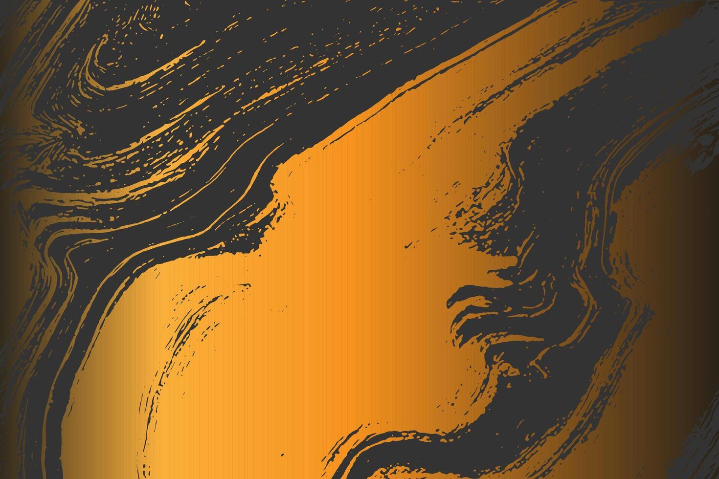 a black and gold abstract background with a wave pattern vector