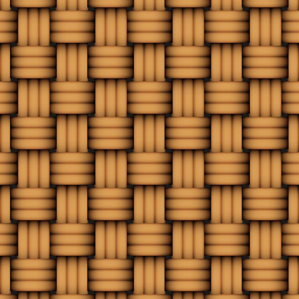 A brown basketweave pattern with soft shading, ideal for background, textiles and decorative design vector