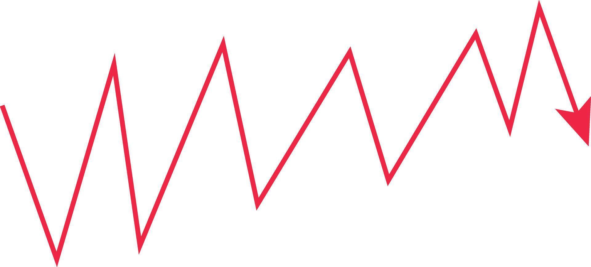 grafico con flecha. negocio línea grafico con flecha transparente antecedentes vector