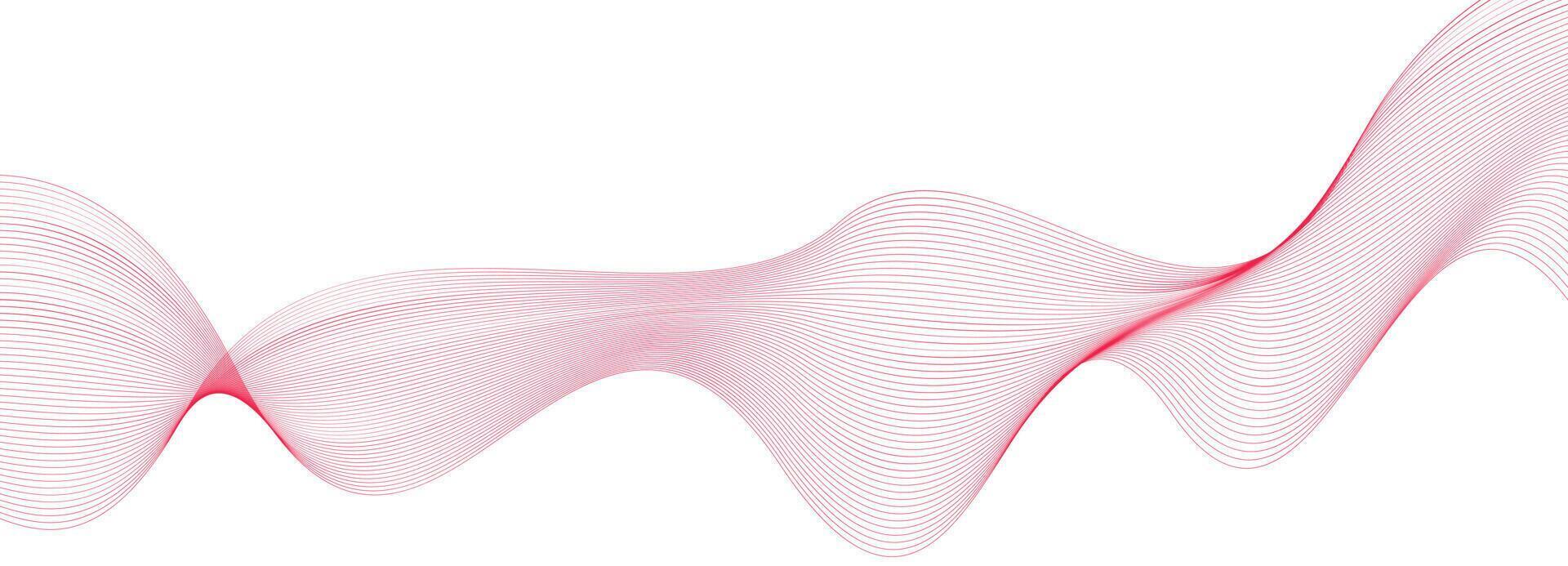 A wave pattern in pink on a white background vector