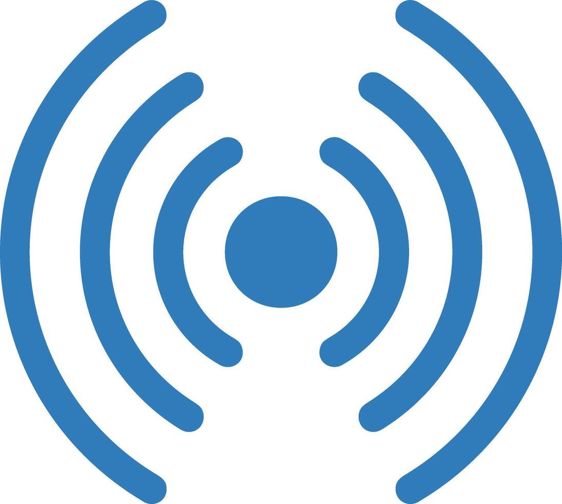 Simple Line Wireless Connection Signal Wave Graphic Icon Design Element vector