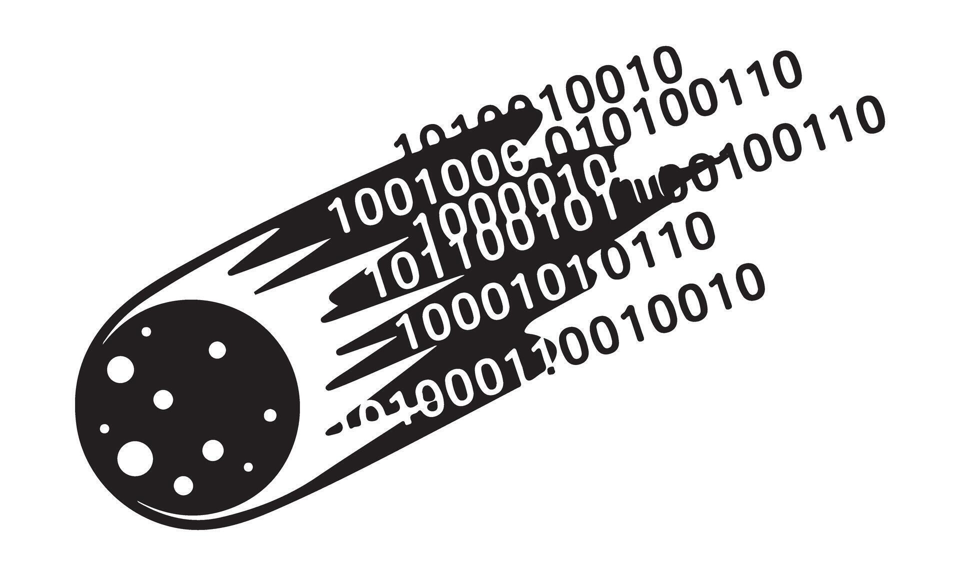 Digital Comet Binary Code Data Stream Icon. 73779692 Vector Art at Vecteezy
