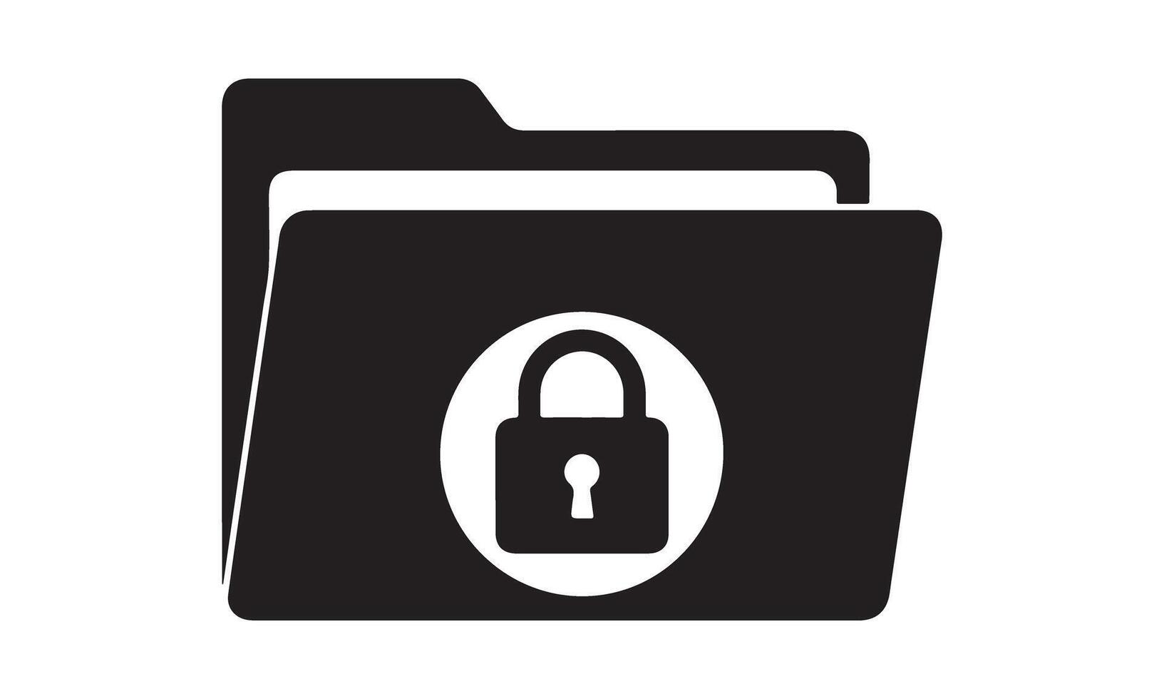 Secure Folder Icon Illustrating Data Protection and Privacy. vector