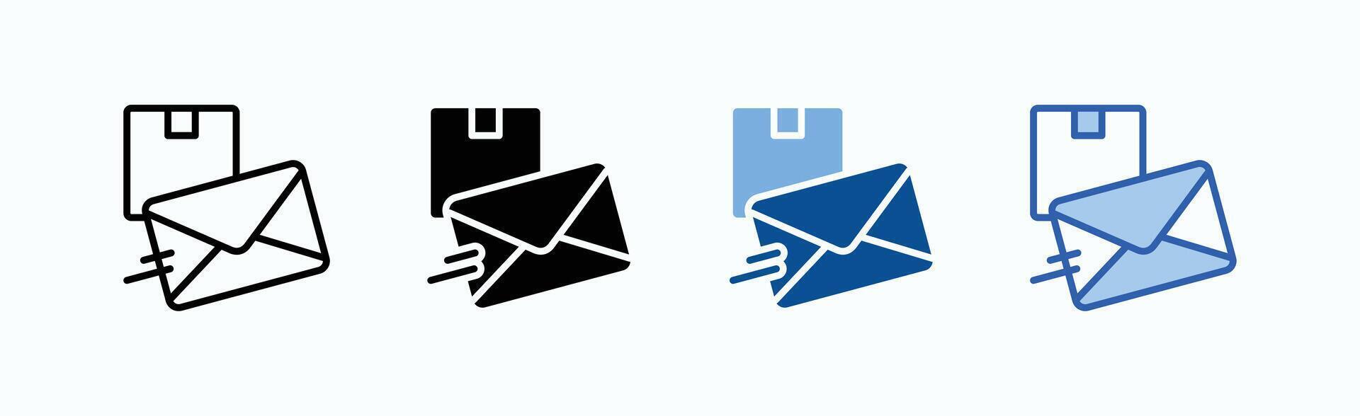 Mail icon sheet multiple style vector