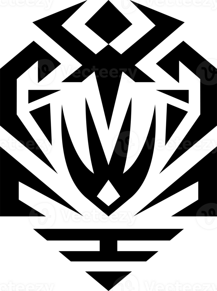 Abstract angular decorative calligraphic design element png