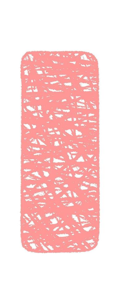 Pink pastel crayon scribble rectangle frame creates an organic patch for text. Scribble background and sketch banner design give a modern quote space with artistic edge and visual appeal. vector