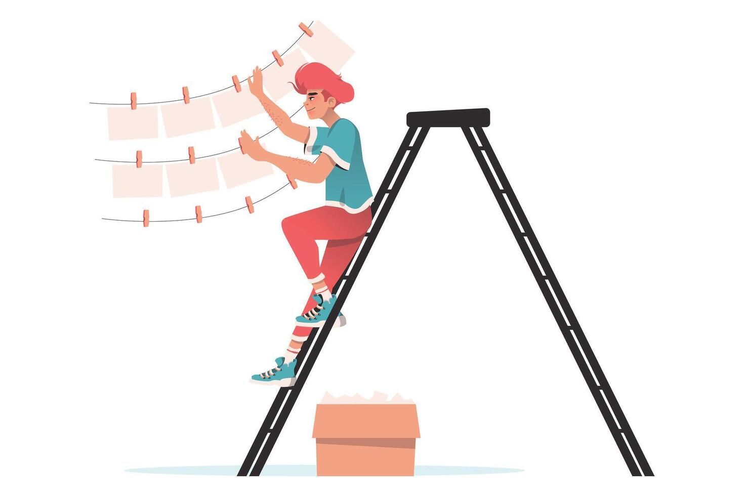 Maximizing Time Efficiency with Social Media Scheduling Illustration vector