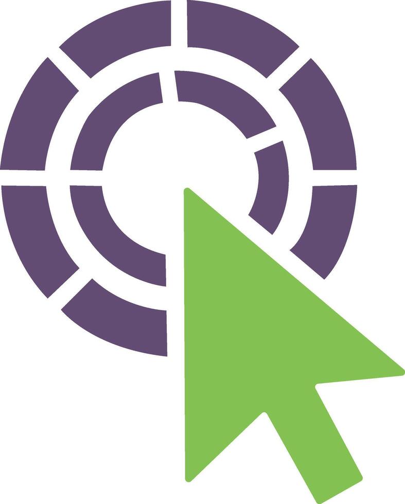 One-Click Target with Arrow Icon vector