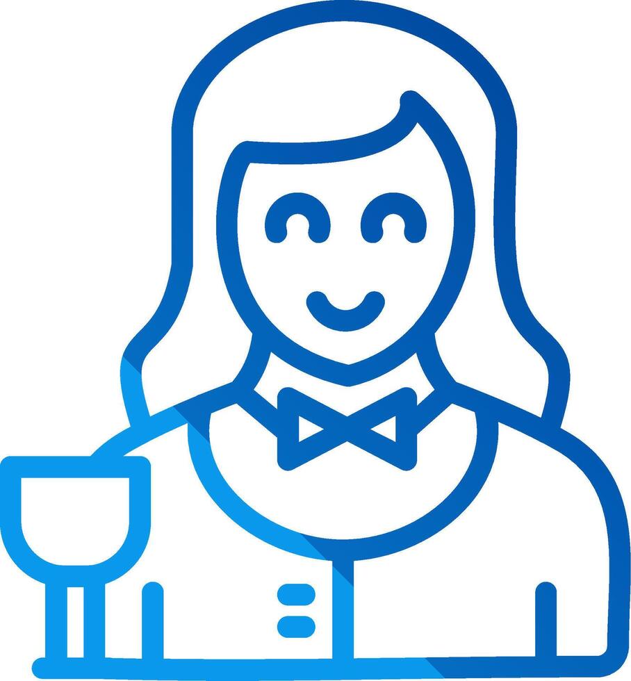 Waitress Modern Tech Object vector