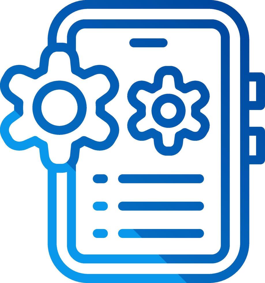 Mobile Optimization Gradient Themed Symbol vector