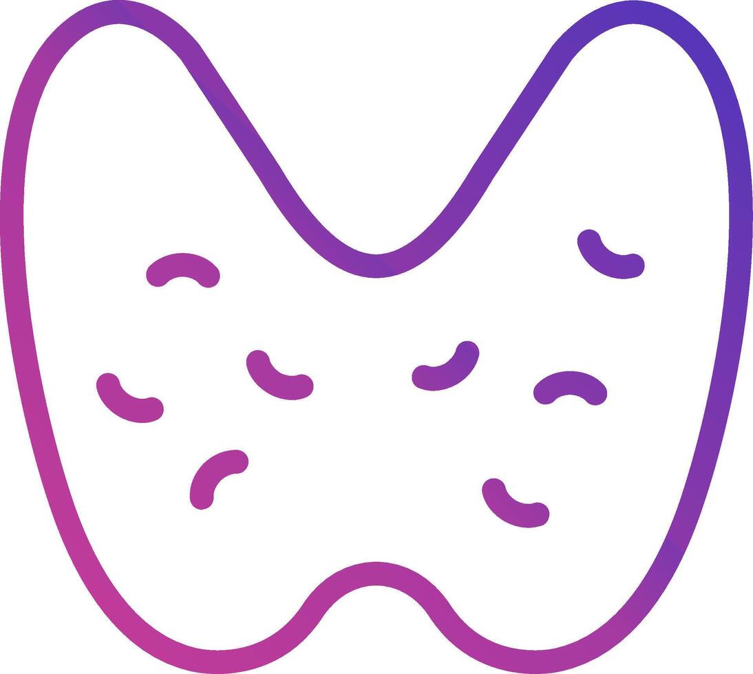 tiroides codificado ui símbolo vector