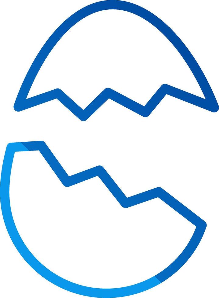 Broken Egg Modern Tech Object vector