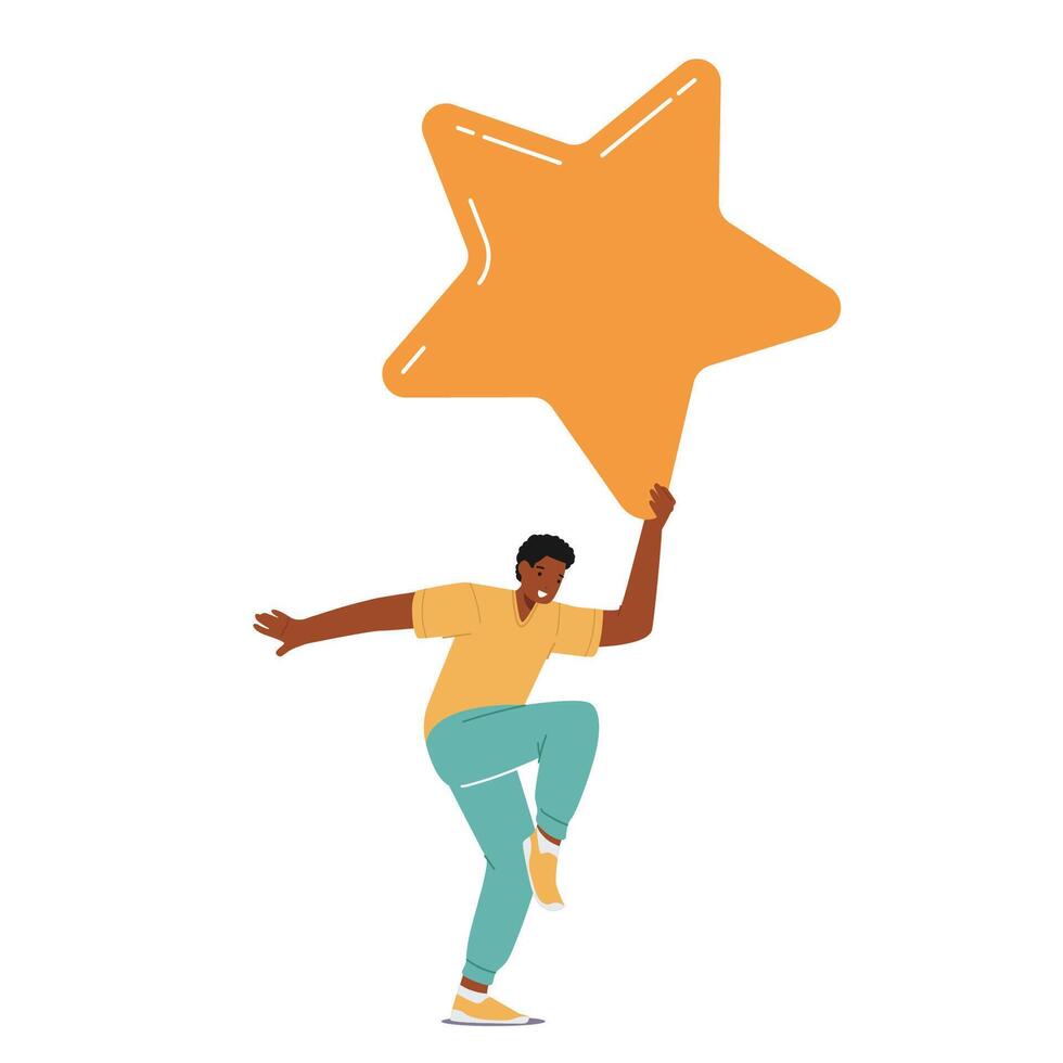 Review and Feedback for Services in Mobile App, Rating. Ranking Evaluation and Classification Concept. Client Hold Star vector