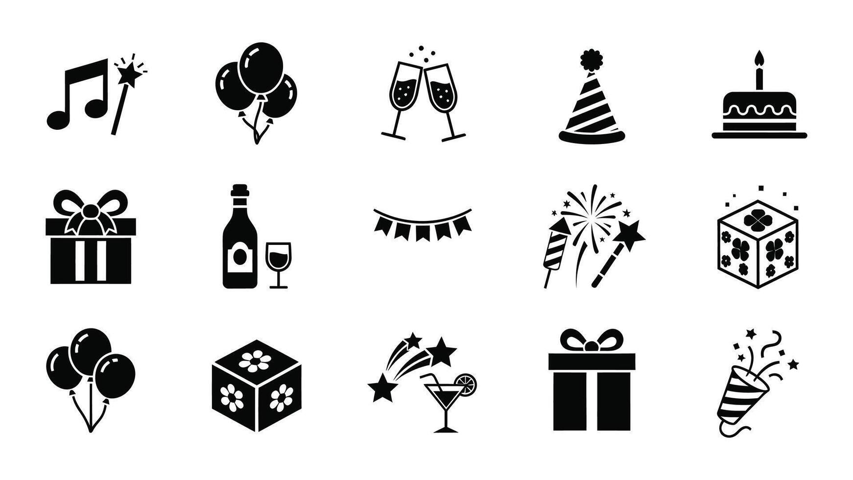 Festive new year celebration elements with dynamic color accents and graphic elements vector