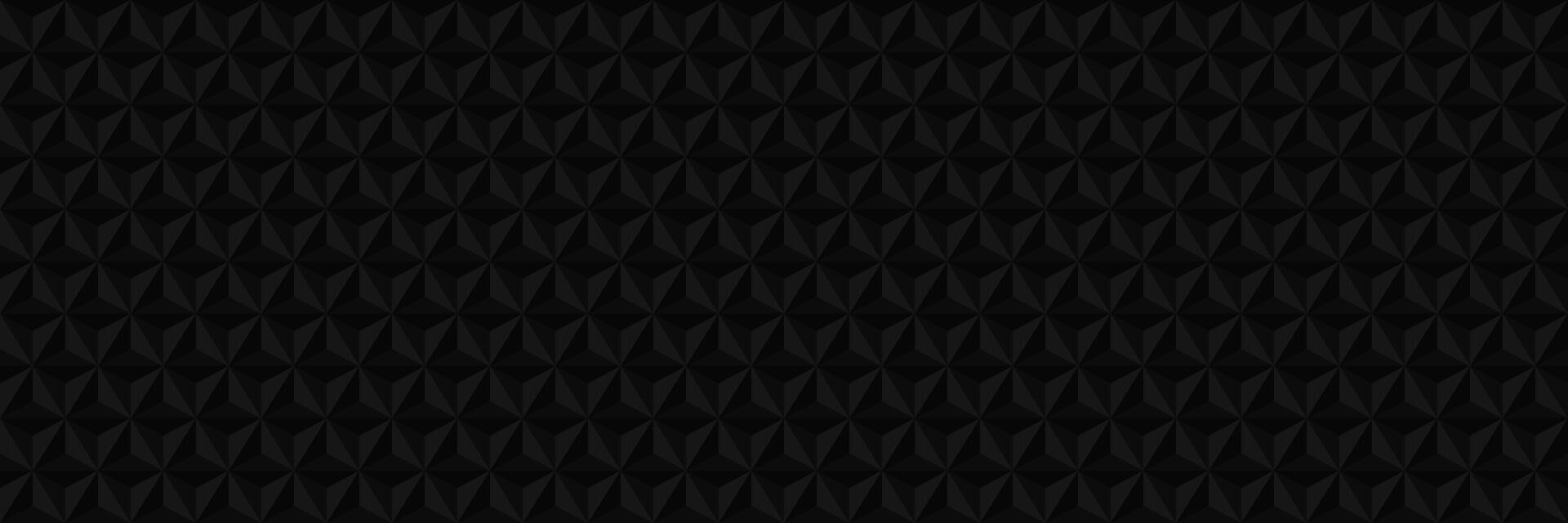 horizontal abstract geometric elegant black triangle,hexagon,star and pyramid texture design for pattern and background. vector