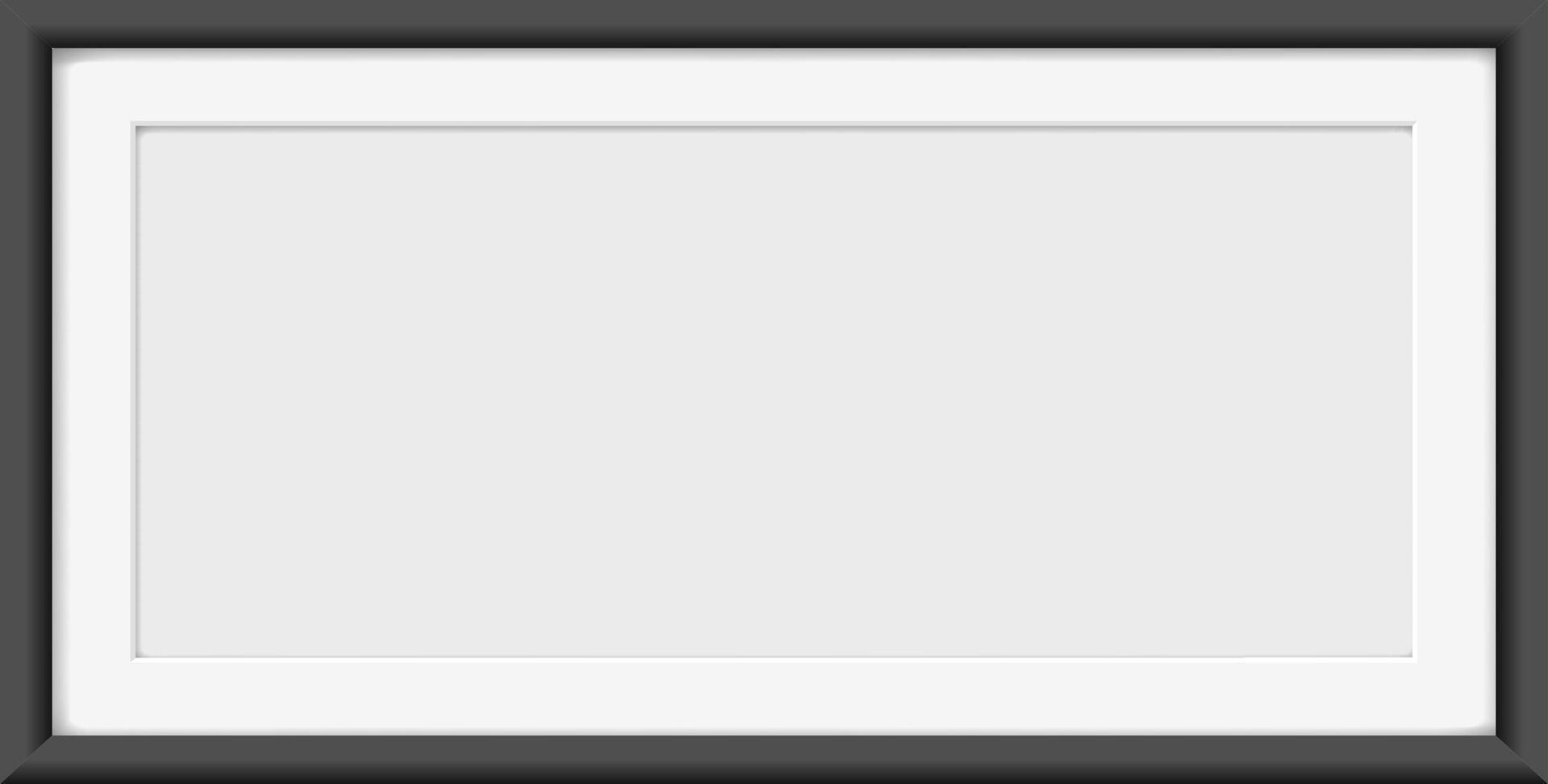 Empty picture frame with white mat for design vector