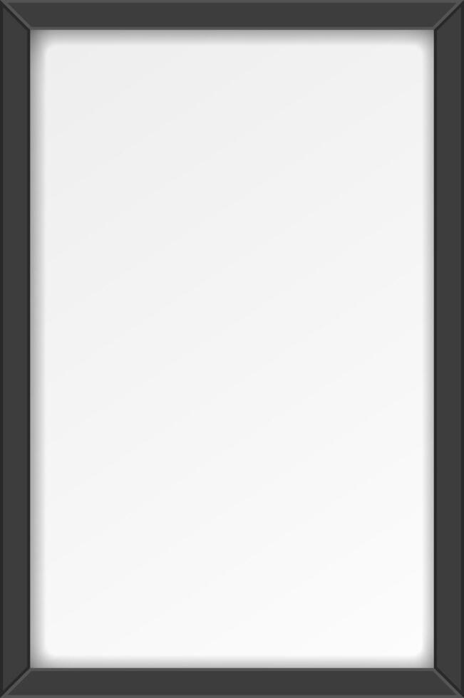 Empty black frame with blank white copy space vector