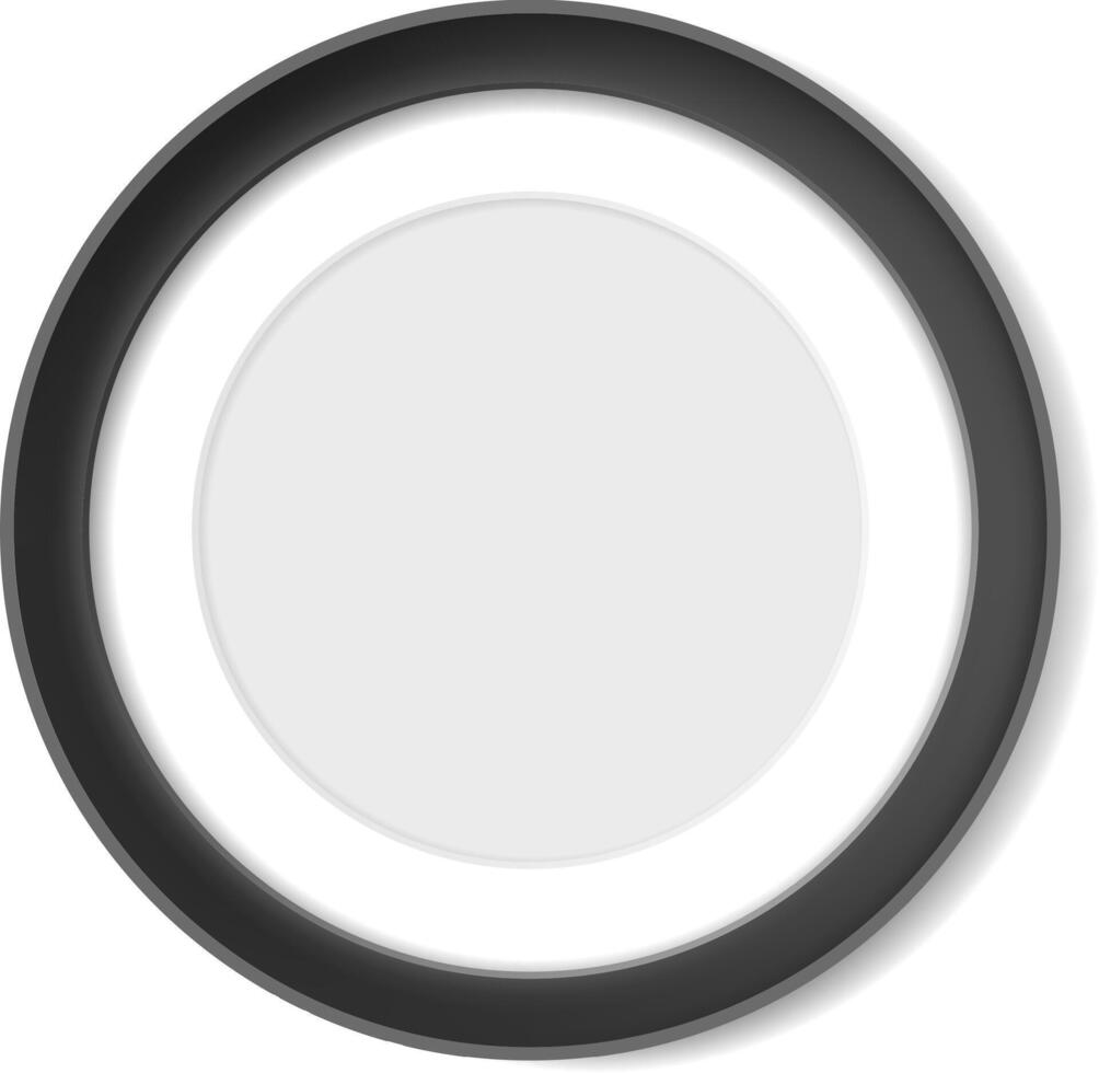 Circular gray frame design providing blank copy space vector