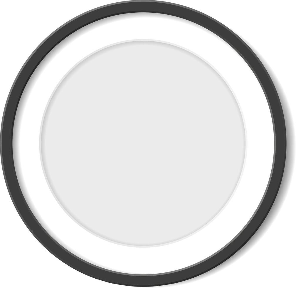 Blank circular frame creating empty copy space vector