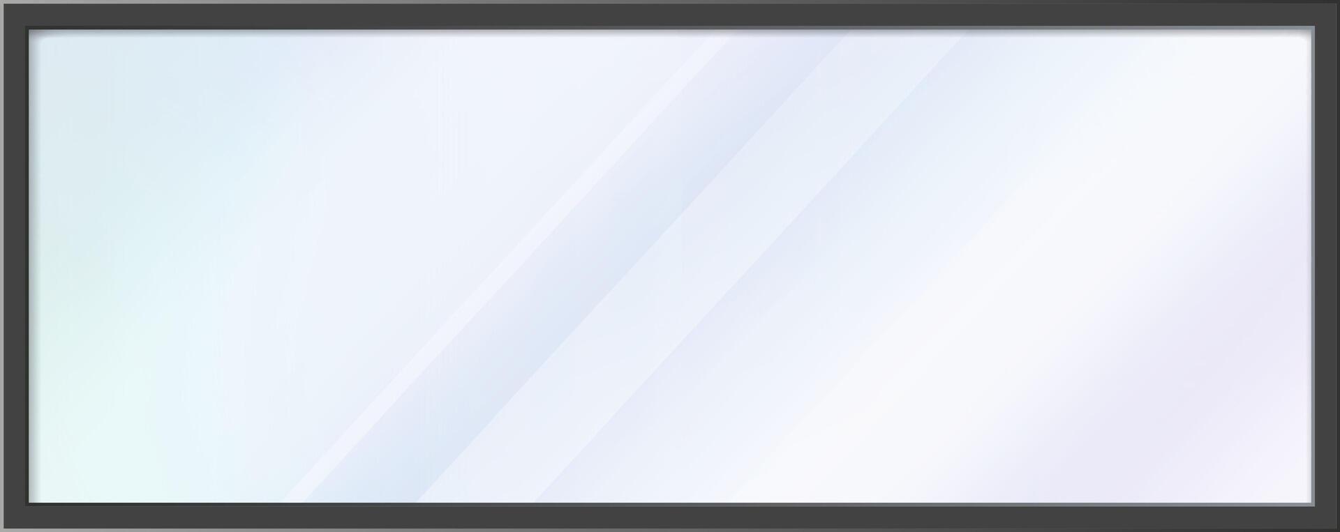 Wide blank rectangular screen with abstract reflections vector