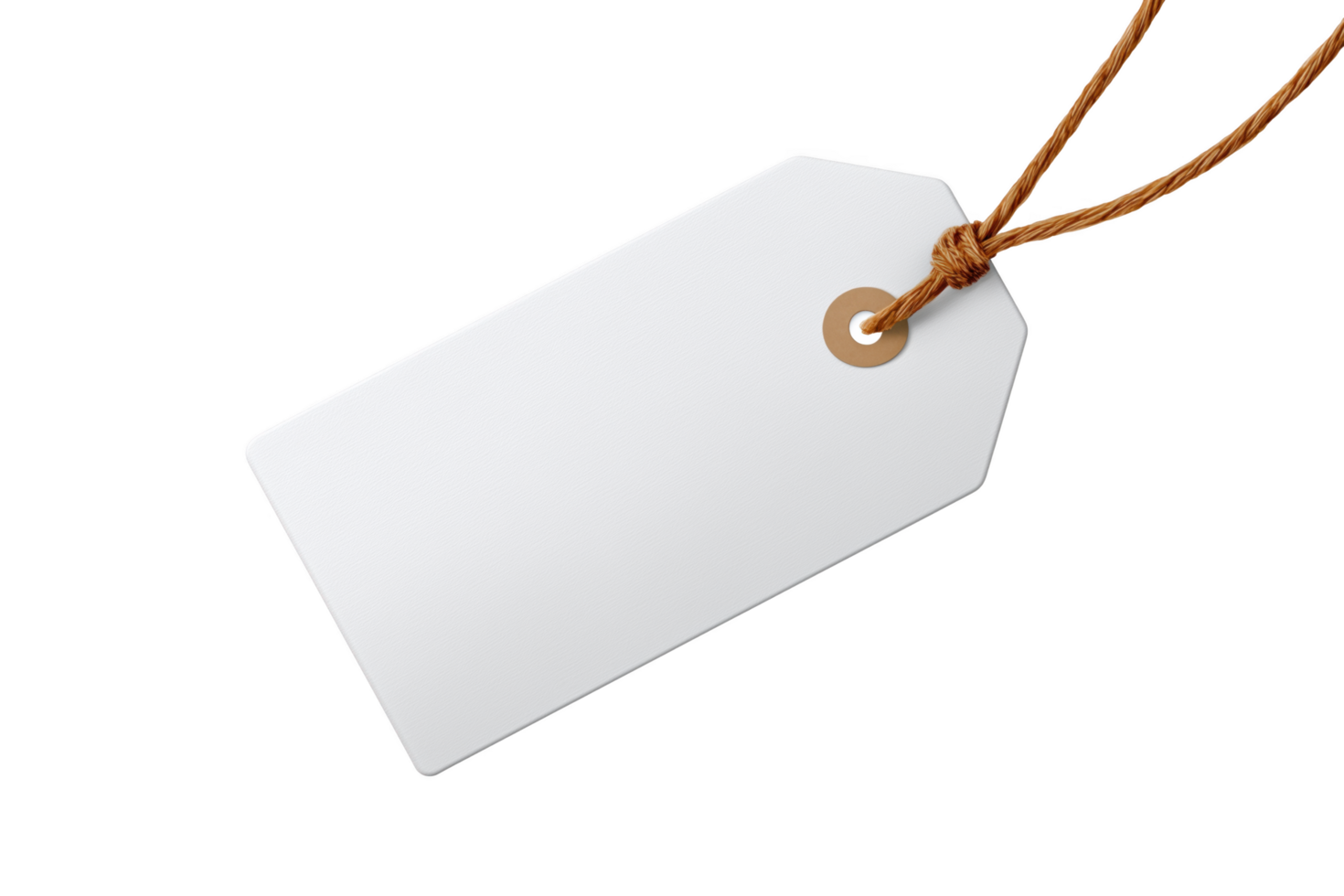 em branco branco retangular tag com arredondado cantos e fio isolado em uma transparente fundo imagem png