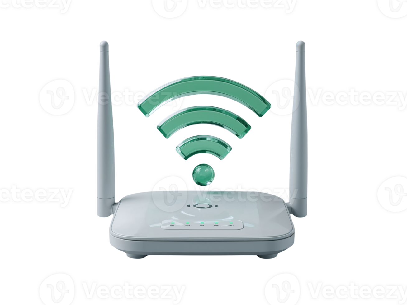 inalámbrico Internet conexión mostrado en un módem enrutador aislado en un transparente fondo png