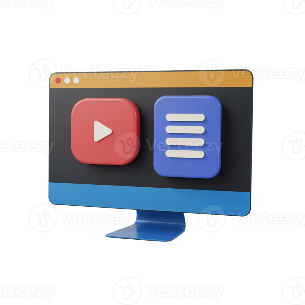 Stylized digital display symbolizing online platform and document browsing application png