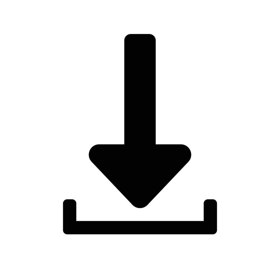 limpiar plano descargar símbolo Perfecto para ui elementos, web aplicaciones, datos transferir botones, y menús vector