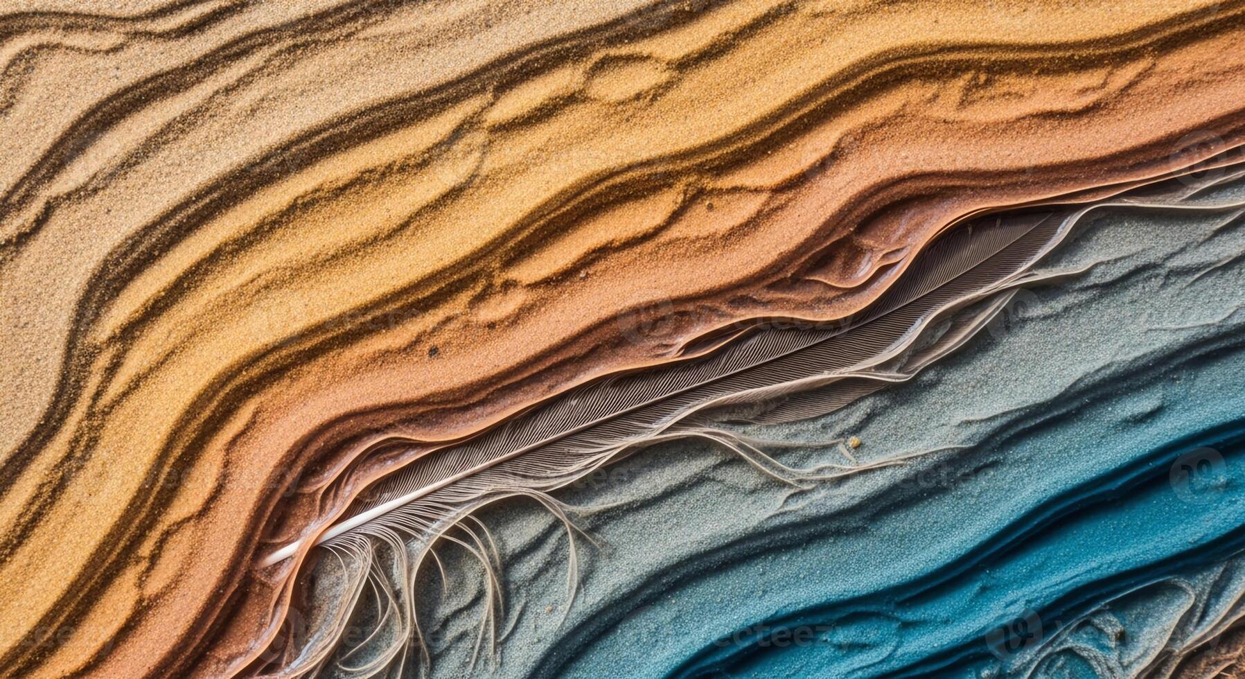 Sand Dune Layers with Feather Detail Macro View Abstract Texture Background photo