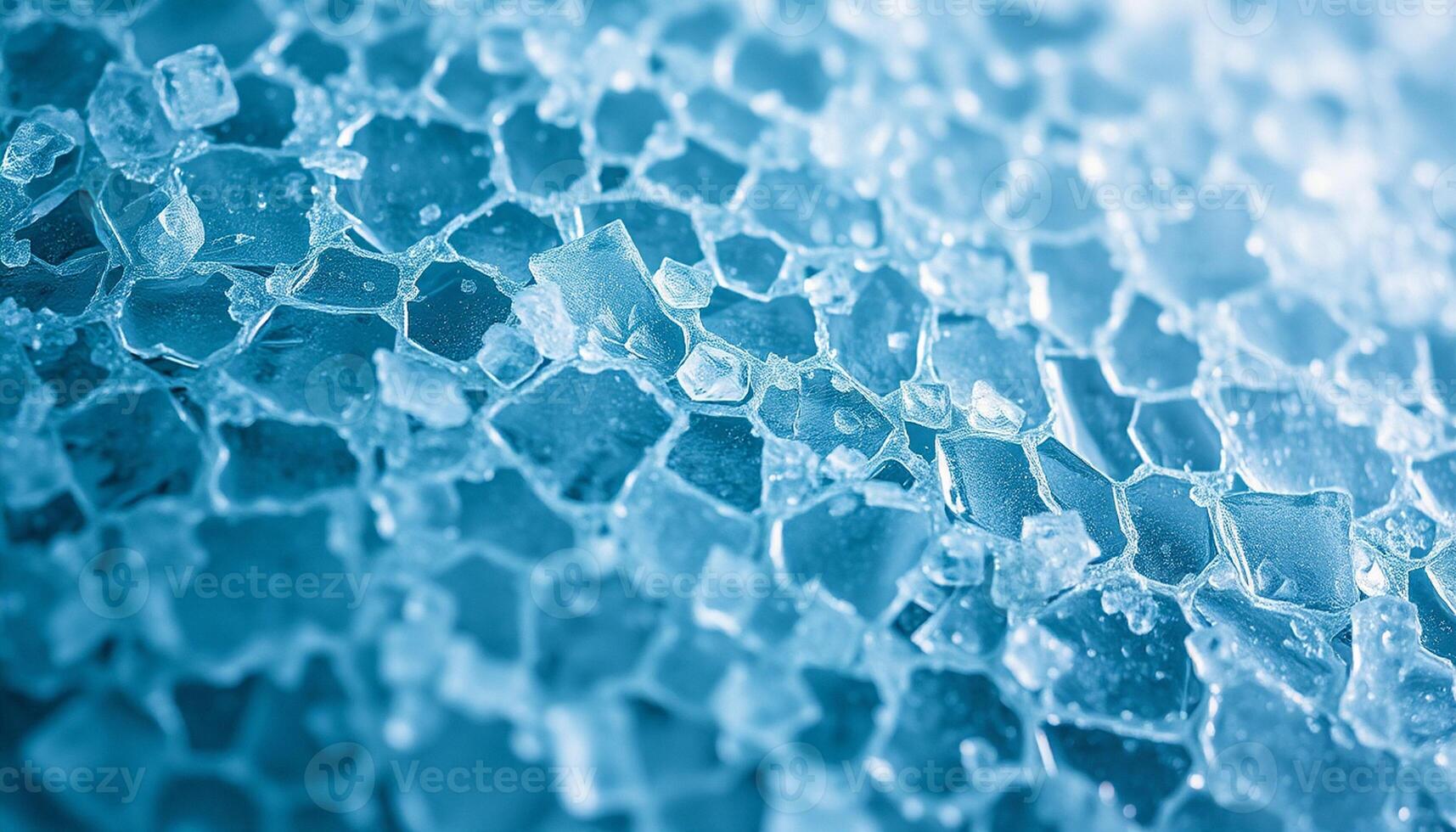 Detailed shot of a mosaic pattern on the ice surface emphasizing the sharp edges and light refraction photo