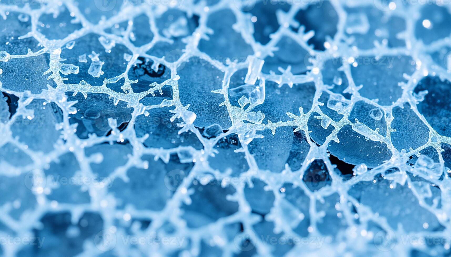 Detailed shot of a mosaic pattern on the ice surface emphasizing the sharp edges and transparency photo