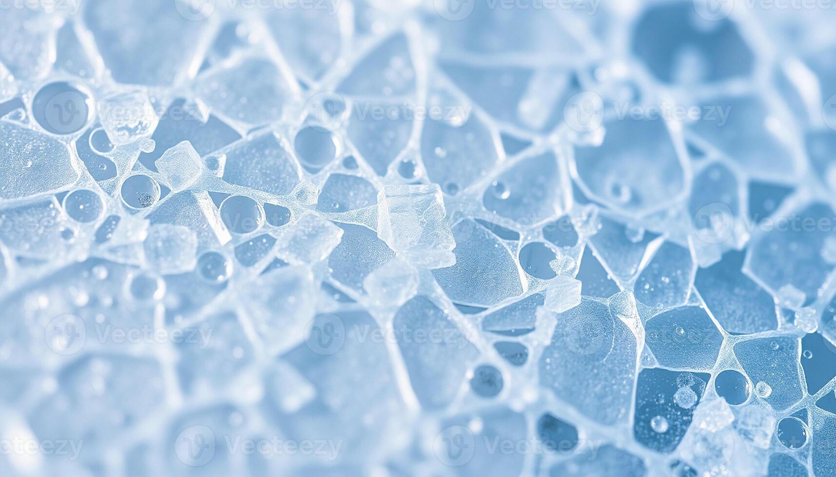 Blue toned background texture showing a complex system of intersecting cracks and frozen air photo