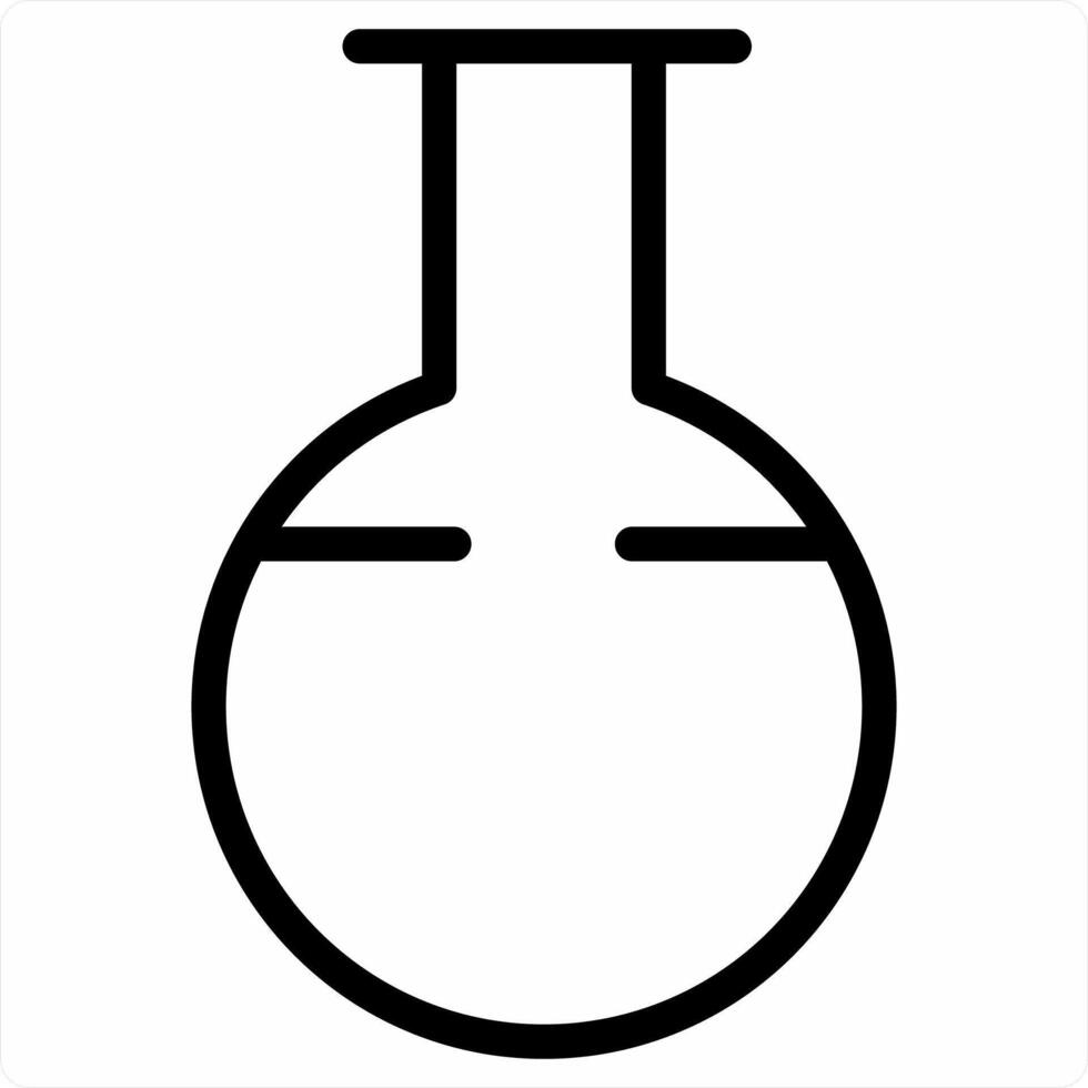 Flask and lab icon concept in black color vector