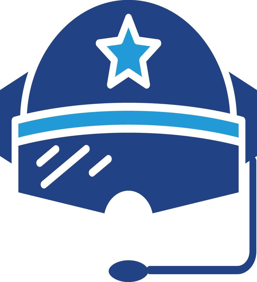icon of a military headgear with a star emblem emphasizes the concept of command, high-tech equipment, and coordinated ground operations. vector