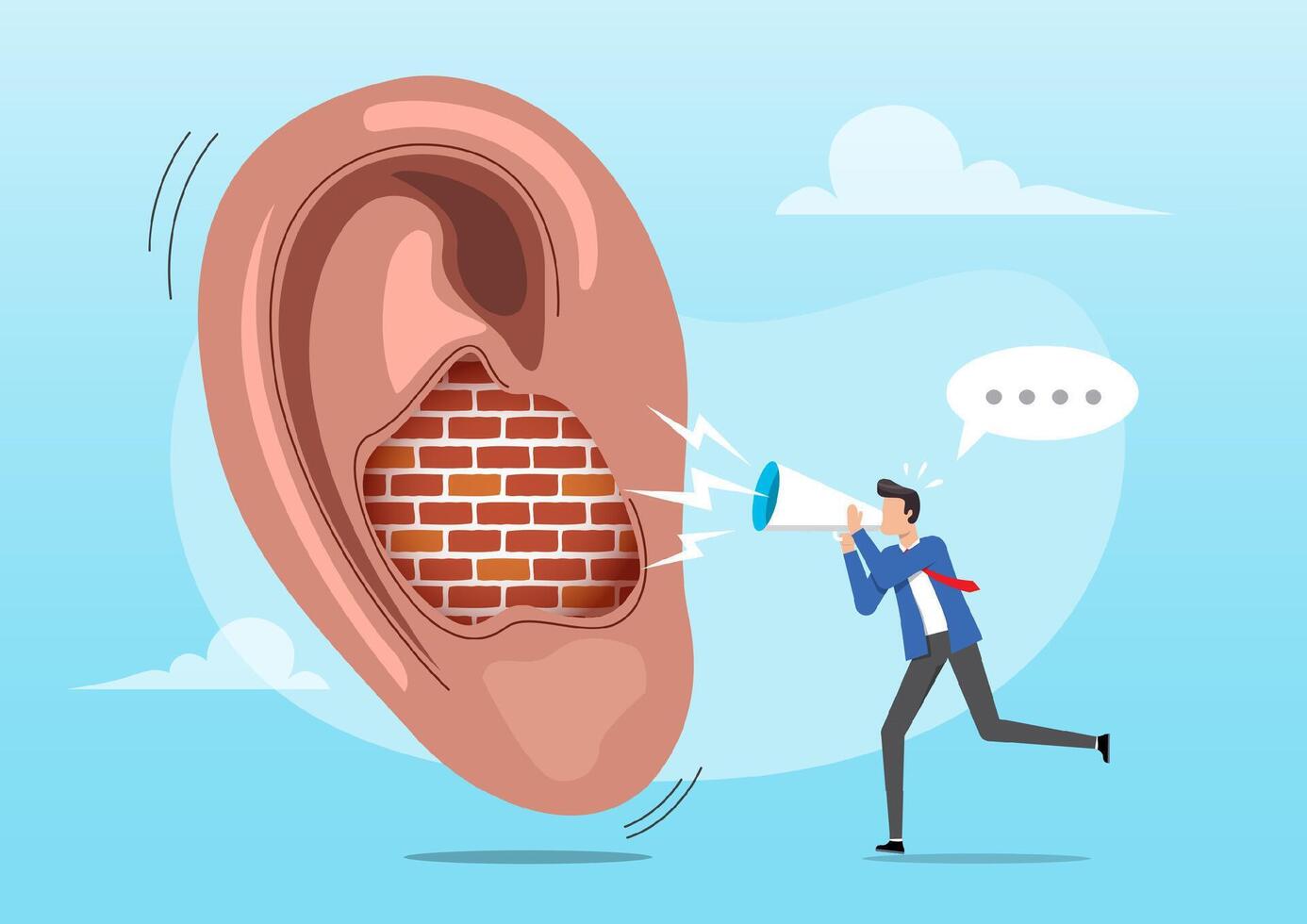 desbloqueo el mente, apertura comunicación o hallazgo un solución a un problema ilustración vector