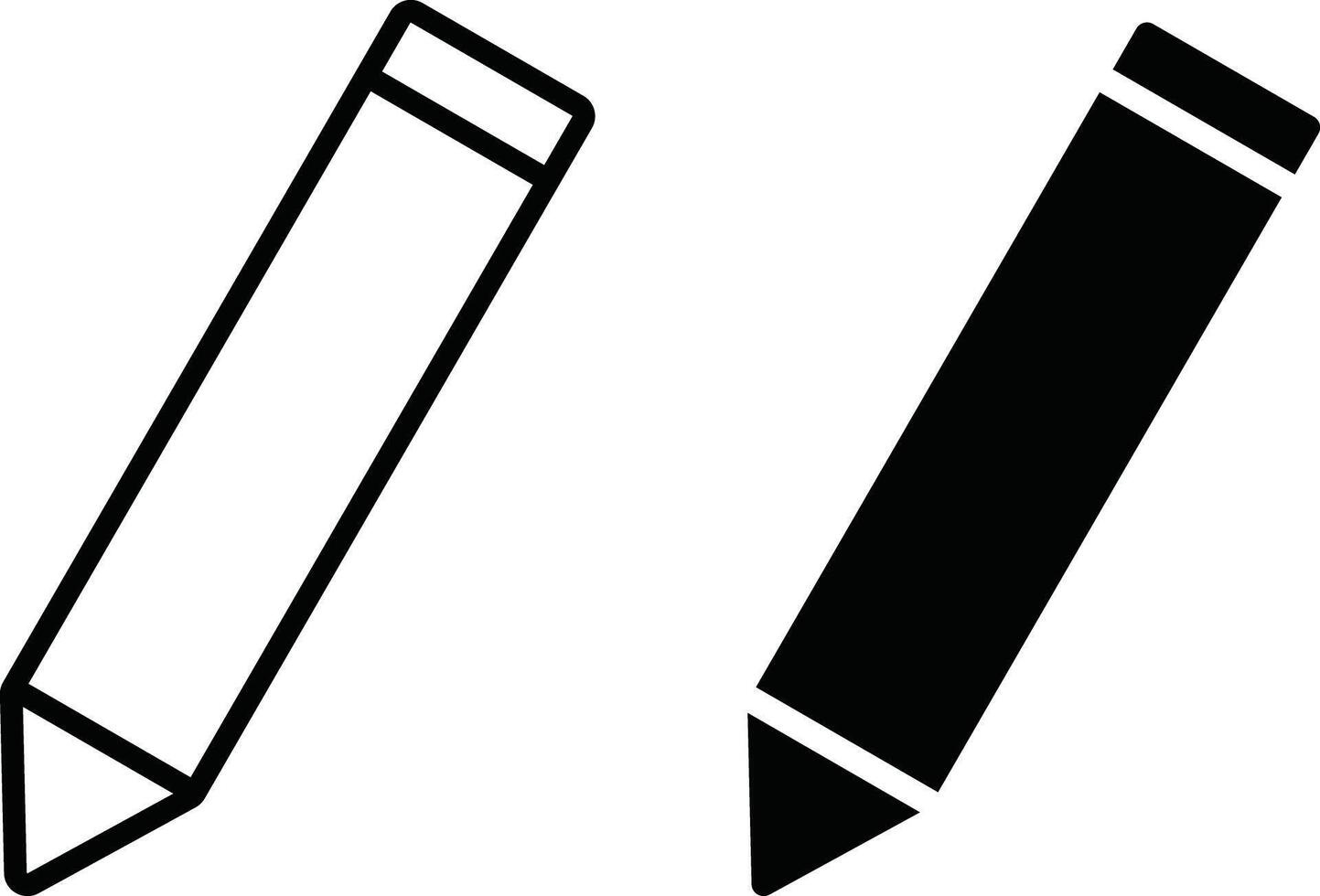 Pencil Icon Set. Edit, Write, and Drawing Symbols. Text Editor, Creative Tool and Sketching Pen Icons for Note Taking and Design Task vector