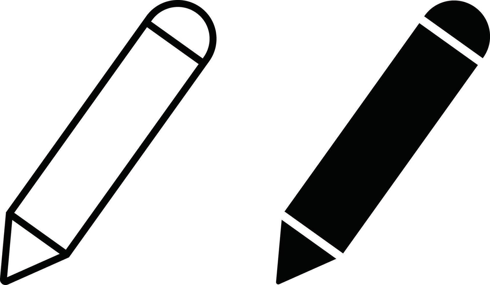 Pencil Icon Set. Edit, Write, and Drawing Symbols. Text Editor, Creative Tool and Sketching Pen Icons for Note Taking and Design Tasks vector
