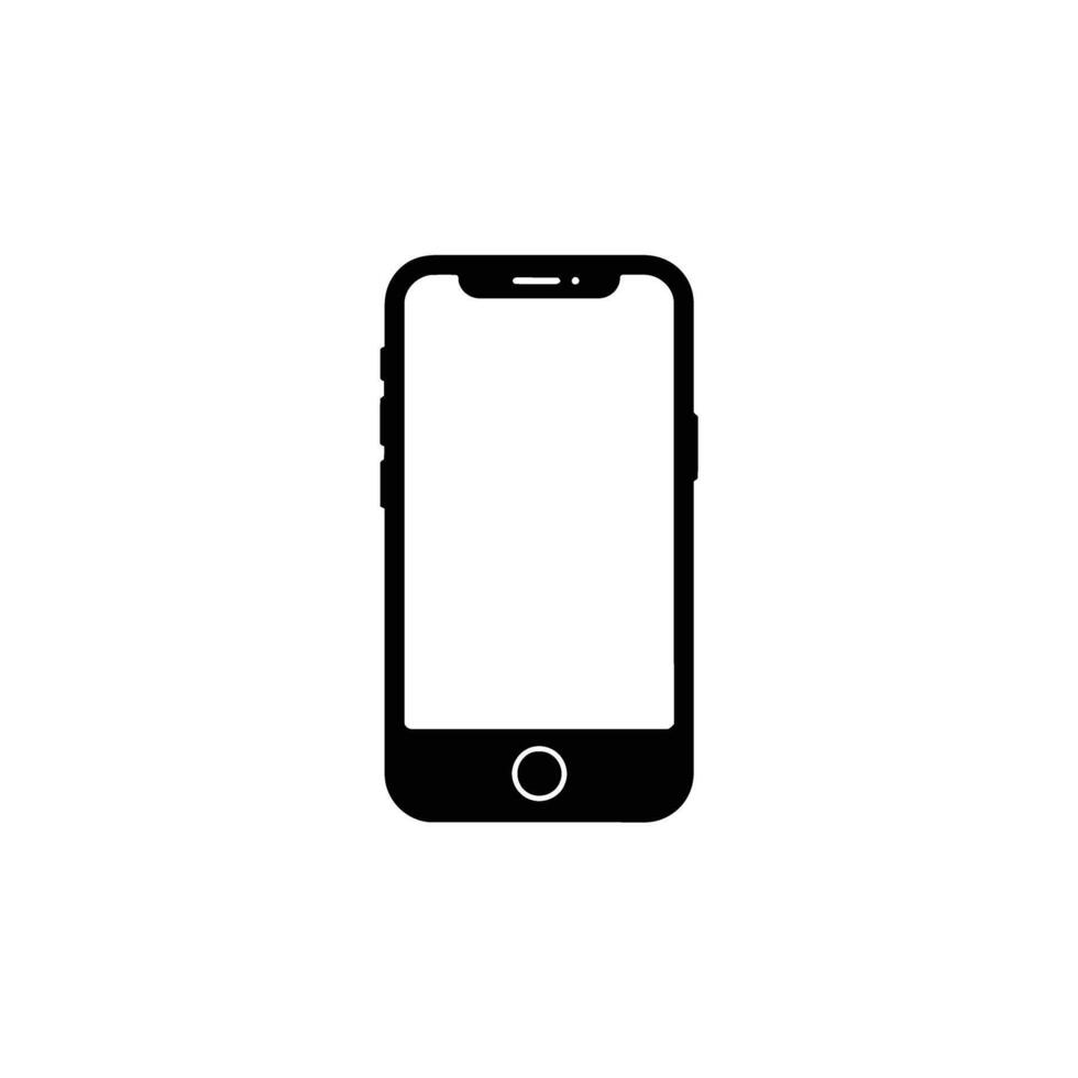 Phone Icon with Transparent Background, Smart Device Outline Shape vector