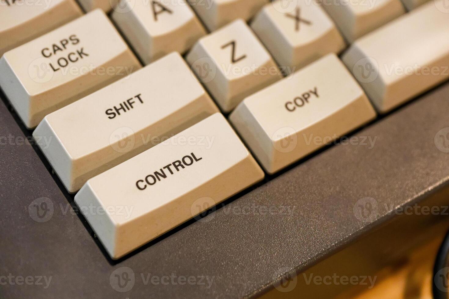 Keyboard with shift and control keys in sharp foreground photo
