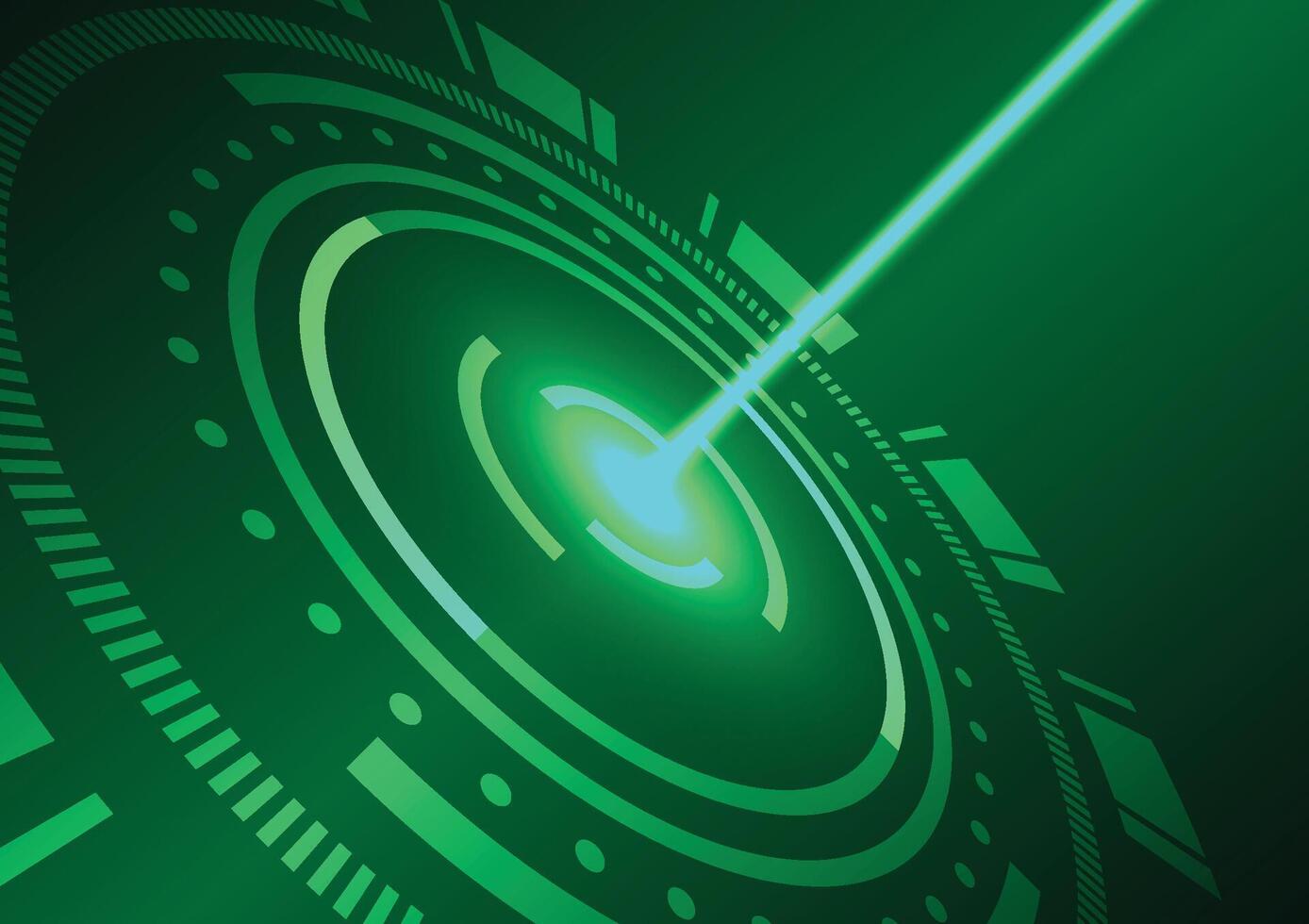 Futuristic Green Laser Beam with Abstract Data Visualization Design vector