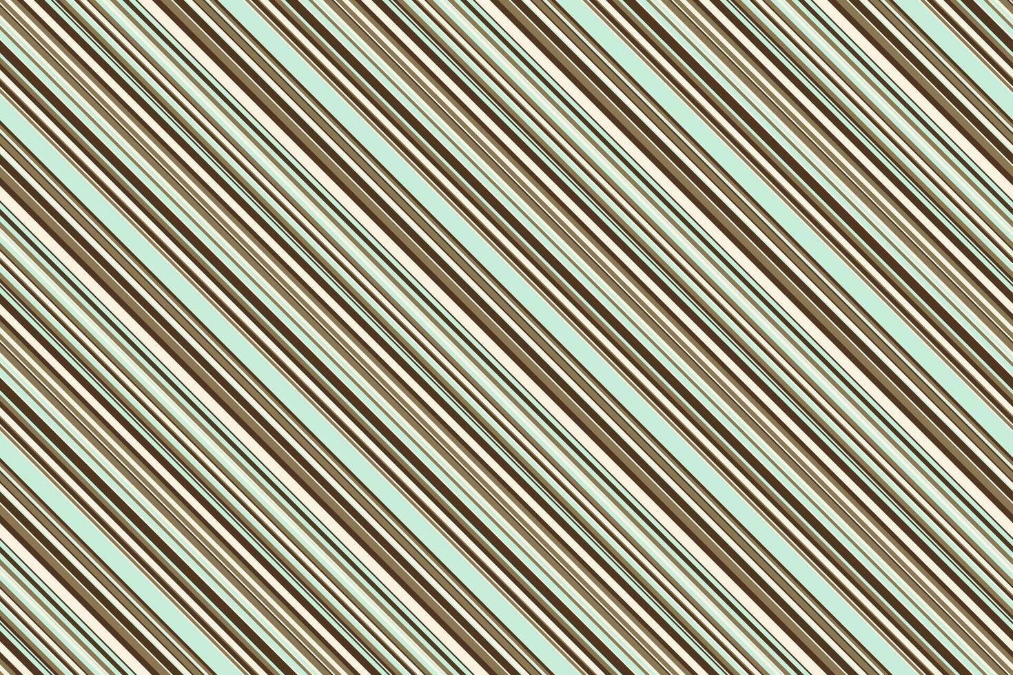 Elegant diagonal stripes in soft mint, brown, and beige create a calming, versatile pattern perfect for backgrounds, textiles, or website design. vector