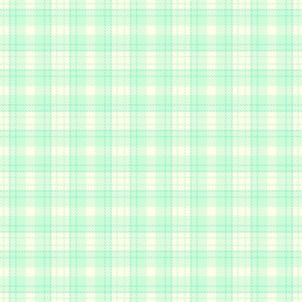 Soft pastel plaid pattern in mint and cream. Textile design for backgrounds, crafts, and design projects with a gentle, calming aesthetic. Versatile, trendy clean. vector