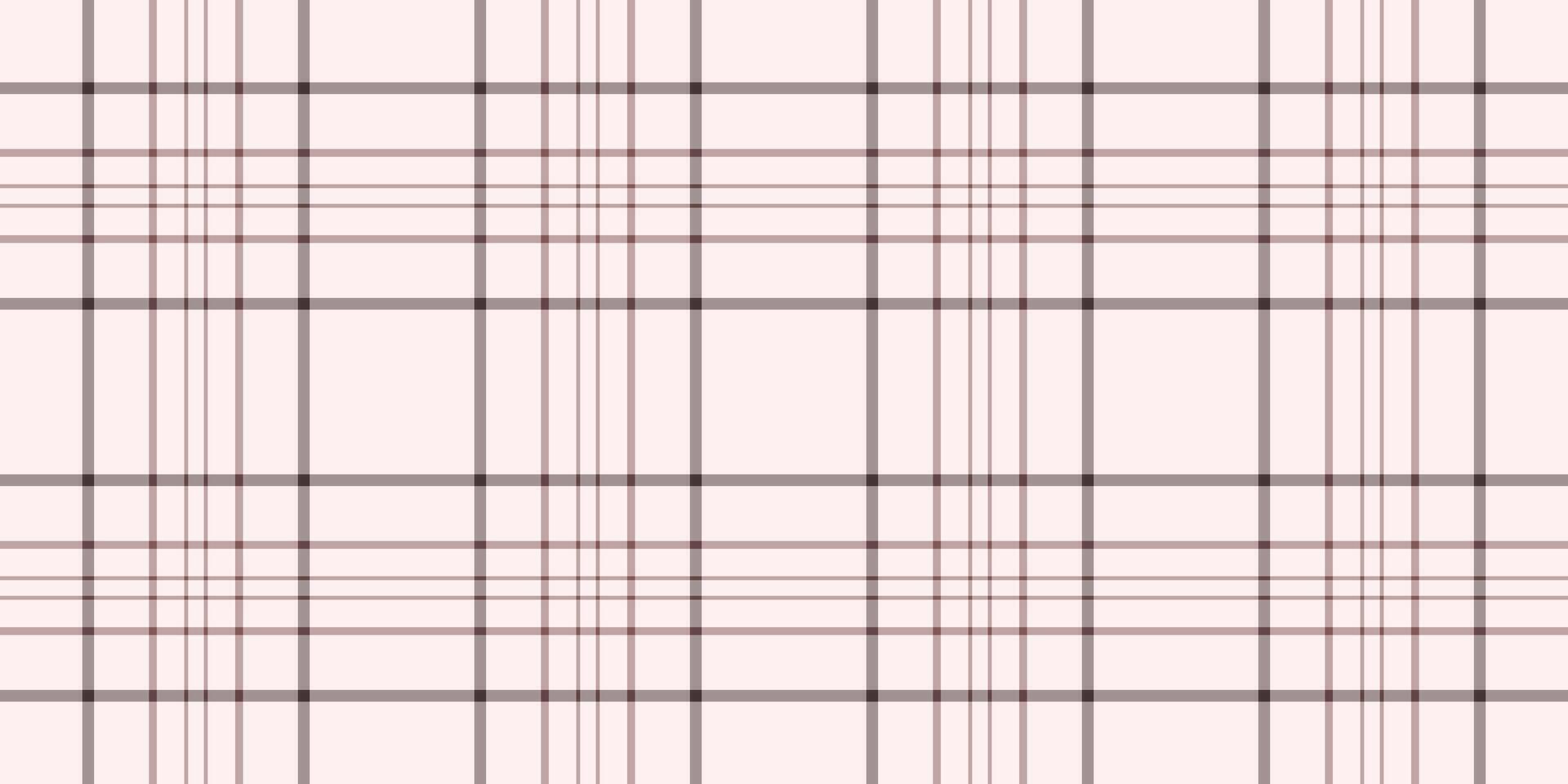 Soft pink plaid pattern with brown lines. Classic design ideal for backgrounds, textiles, or design projects. Versatile, subtle, and timeless. vector