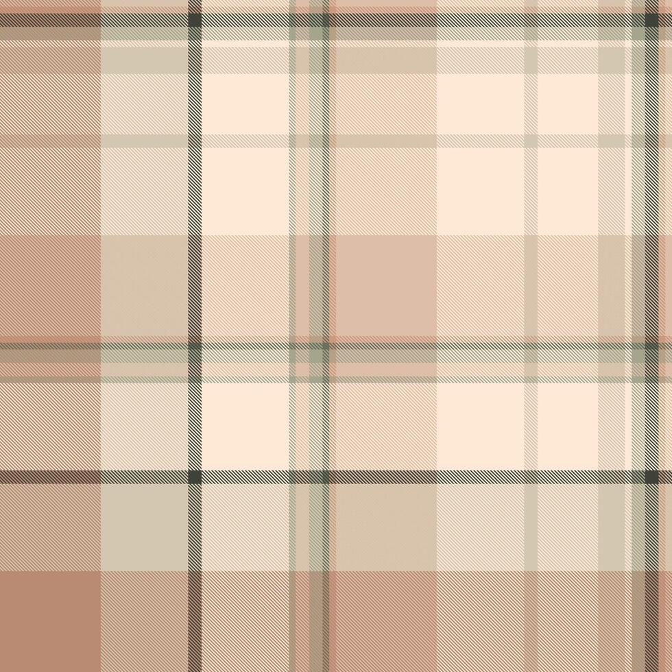 Elegant plaid pattern in soft, neutral hues. Versatile background for textiles, design projects, or creating a cozy, inviting atmosphere. Timeless style. vector