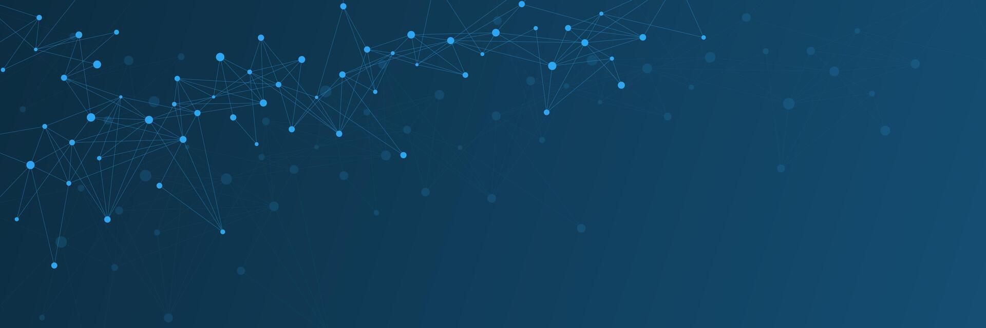 Abstract technology background with connecting dots lines or plexus. Social network communication. Big data visualization. Ideal for healthcare, medical, science and technology vector