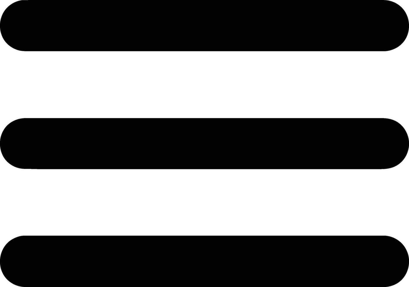 Hamburger menu icon, digital interface symbol for navigation. vector