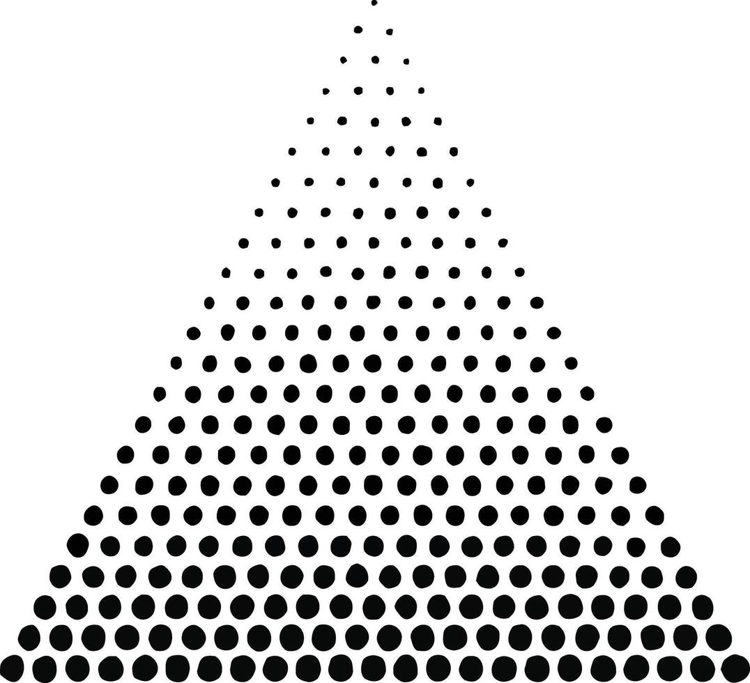 Triangular Halftone Dotted Shape vector